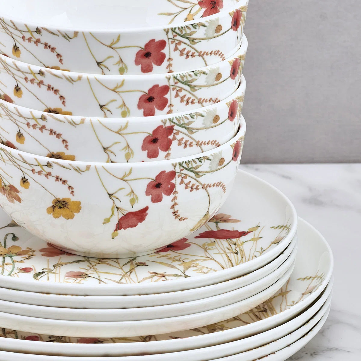 Meadow Serenade Dinnerware Set, 12 Piece, Service For 4